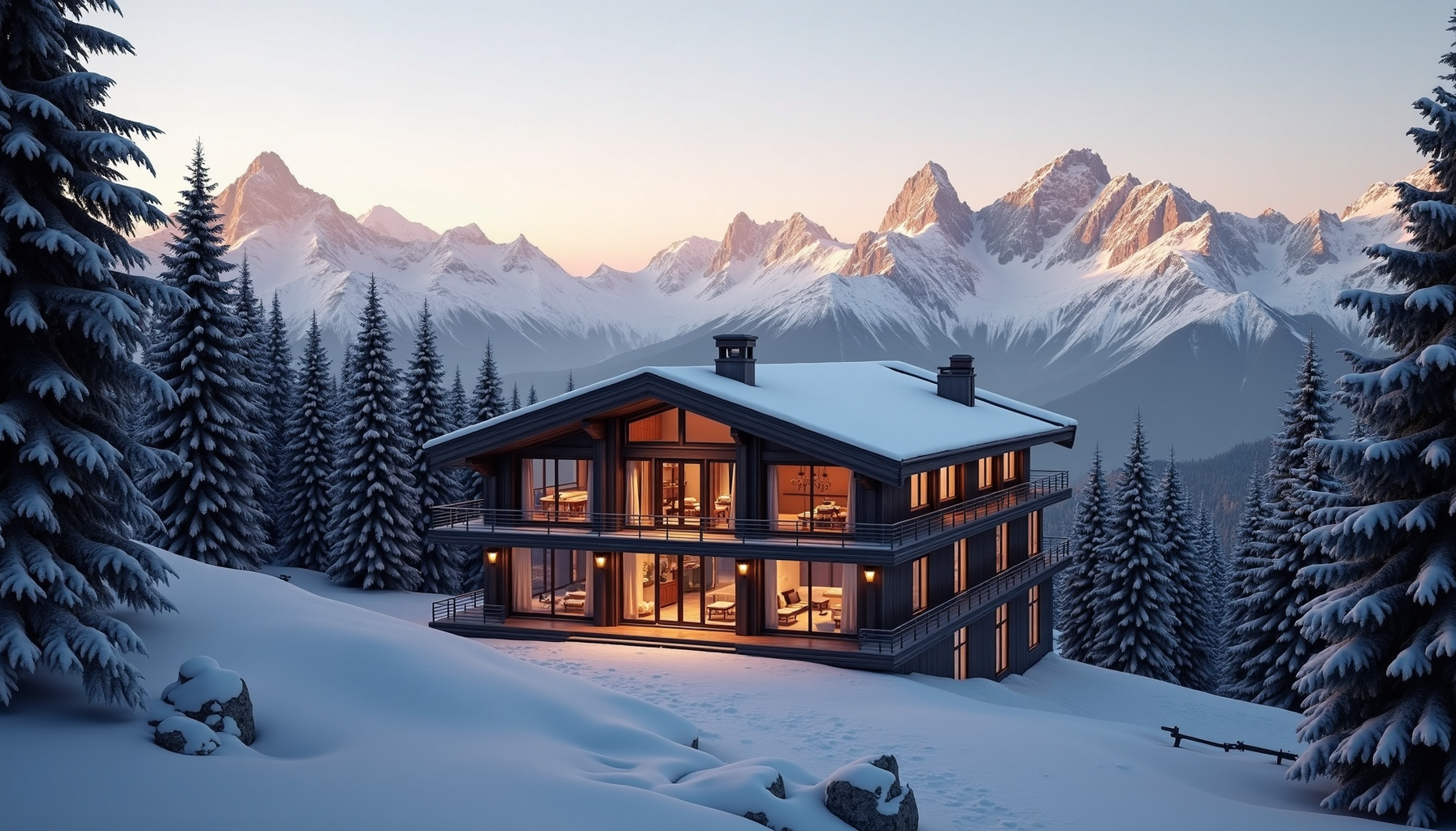 Paesaggio evocativo del Rifugio Sospeso